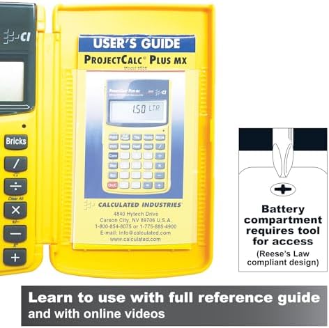Calculated Industries 8528 ProjectCalc Plus MX Metric DIY Calculator