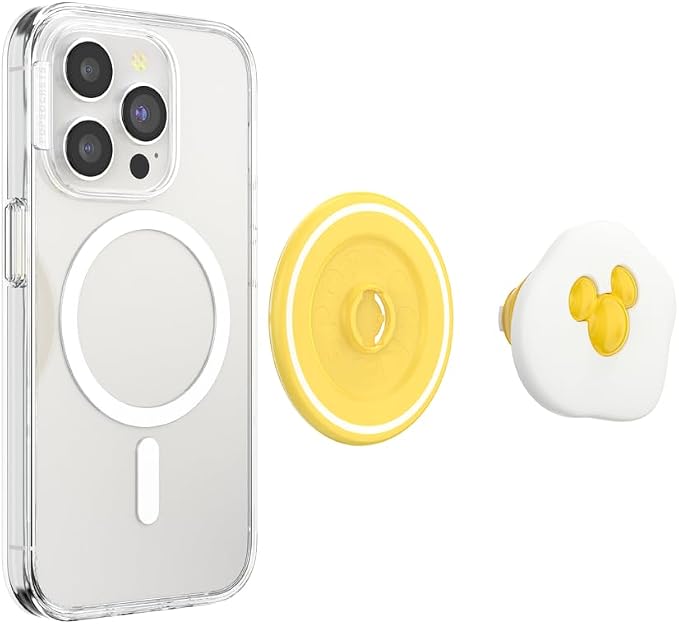 PopSockets Phone Grip for MagSafe, Magnetic Holder- Sunny Side Up | Removable, For Kindle / Android / iPhone, With Magnet, Disney, Mickey Mouse, Minnie, Fun, Cool, Unique