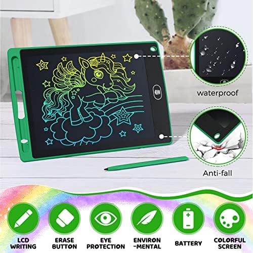 Zhehao 48 Pcs 8.5 Inch LCD Writing Tablet for Kids, Blue,Red,Green,Pink