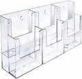 Azar Displays 252808 12.5" W x 3.75" D x 7" H 6-Pocket Tri-Fold Brochure Counter Display (2 Pack)