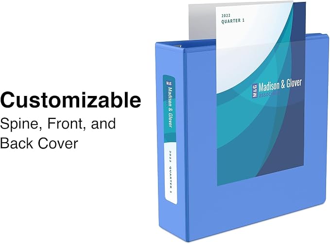 Staples Heavy-Duty 1.5-Inch D-Ring View Binder, Reinforced Spine, Holds Up to 350 Sheets, Periwinkle, for Office & School