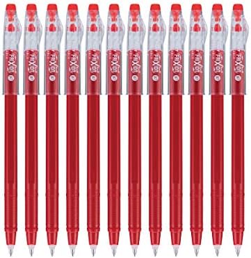 PILOT FriXion ColorSticks Erasable Gel Ink Pens, Red, Pack of 12