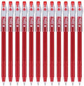 PILOT FriXion ColorSticks Erasable Gel Ink Pens, Red, Pack of 12