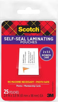 Scotch Self-Sealing Laminating Pouches, 2 in x 3.5 in Business Card Size (Pack of 300)