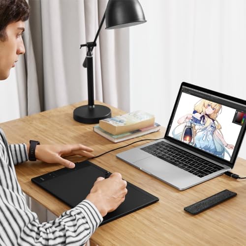 VEIKK A30 Drawing Tablet 10x6 Graphic Tablet, 4 Touch Keys and Touch Pad