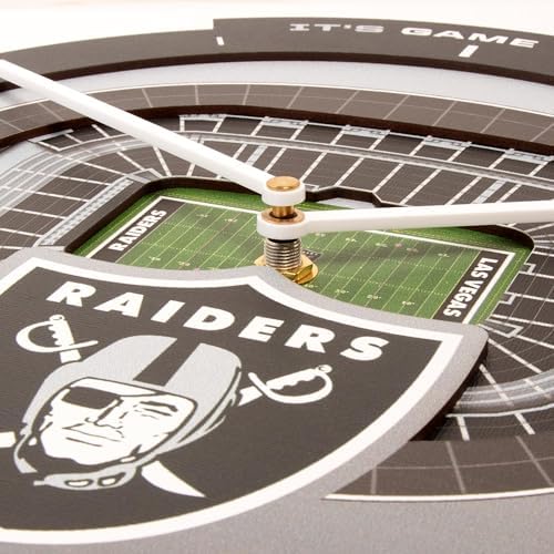 YouTheFan NFL Las Vegas Raiders StadiumView 3D Wall Clock