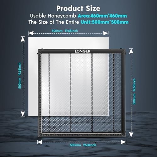 Longer B1 30W Laser Cutter with Air Assist, with Camera Kit, Auto Positioning & Capture,19.7"x 19.7" Honeycomb,Enclosure with Vent,Working Speed Up to 600MM/S,