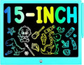 15 Inch LCD Writing Tablet, Colorful Doodle Board Drawing Pads, Educational Birthday Gift Toys for 3-6 Years Old Kids Toddler (Blue)