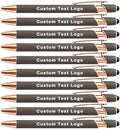 Personalized Pens Ballpoint with Stylus, Grey, 50 Pcs
