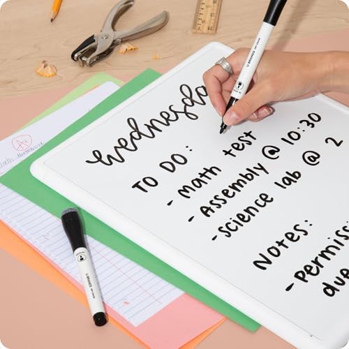 U Brands Dry Erase Markers Medium Tip Set, 36 Pack, Black, Whiteboard Pens with Medium Point and Built In Eraser Caps, Low Odor Ink, Dry Erase Markers For Classroom, Office, Or Home