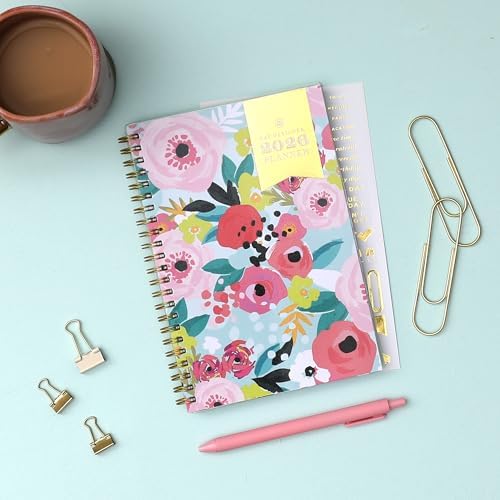 Blue Sky 2026 Weekly & Monthly Planner Calendar, 5"x8", Secret Garden Mint