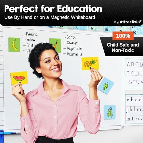 Attractivia Dry Erase Magnetic Labels 3.7 x 2.8 in, Solid Colors, Medium Dry Erase Magnets, 20-Pack, Colored Erasable Write-On All-Purpose Labels, for Office, Education, Home, Whiteboard