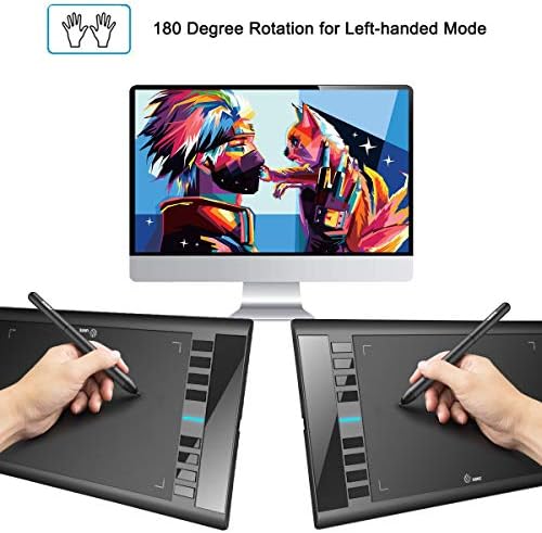 UGEE M708 Drawing Tablet, 10x6 inch Large Space for Digital Drawing