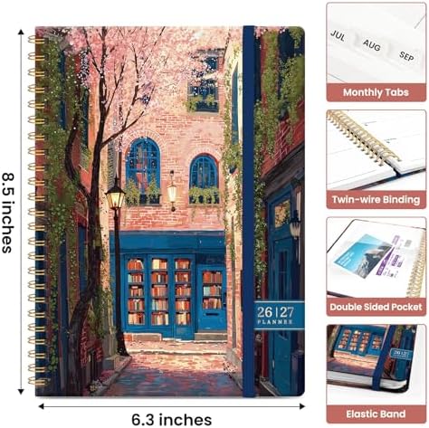 Planner 2026-2027, Monthly & Weekly Jul 2026-Jun 2027 Calendar Planner