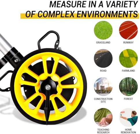 Measuring Wheel: DEKOPRO 6 Inch Digital Measuring Wheels, 4V Measure Wheel in Feet, 99,999Ft/ 99,999M Wheel Measurement Roller with Bag