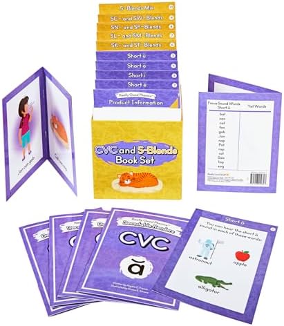 Really Good Phonics Decodable Readers, CVC & S-Blends Book Set