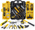 CARTMAN 57-Piece Home Tool Kit, Yellow Household Tool Set With Storage Case