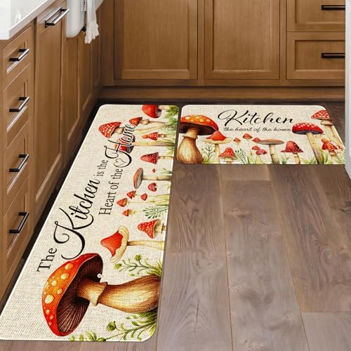 Kitchen Rugs and Mats Set of 2,Floor Mats for Home Kitchen Decor Mat