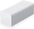 Suzile Metal Desktop File Organizer, 15 Compartments, Vertical File Sorter, White, 5.79" W x 15.75" L x 5.41" H, Office, Reception Areas, Workspace