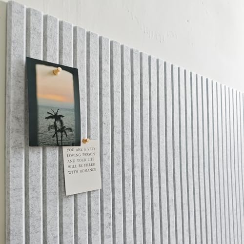 48" x 36" Large Felt Bulletin Board 1/2" Thick, Light Gray