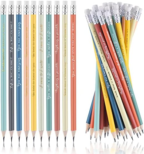 Sabary 100 Pcs Inspirational Pencils Bulk Back to School Gift School Supply