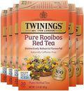 Twinings Pure Rooibos Red Herbal Caffeine-Free Tea Bags 20 CT Box (6 Pack)