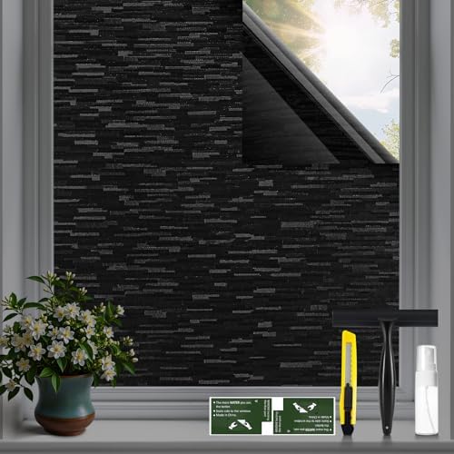 GTJ Blackout Window Privacy Film, Static Cling No Glue, 23.6 x 78.7 in