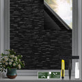 GTJ Blackout Window Privacy Film, Striped, Static Cling, 47.2 x 78.74 in