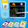 Writing Drawing Tablet with Talking Spanish Flash Cards - Blue