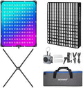 NEEWER Pro 200W Flexible LED Video Light, Studio RGB Panel Light Mat Kit with Softbox APP/2.4G/DMX Control 2500-10000K 25000lux/0.5m CRI95+, Key Lighting for Live Streaming Video Recording, AF200C