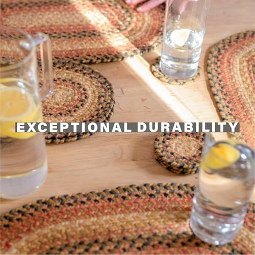 Homespice Russet Braided Table Runner Ideal as Dining Runner, Rect 11x36