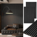 Art3d 48 x 24 in Fluted Soundproof Wood Slat Wall Panel, 2-Pack, Blackwood