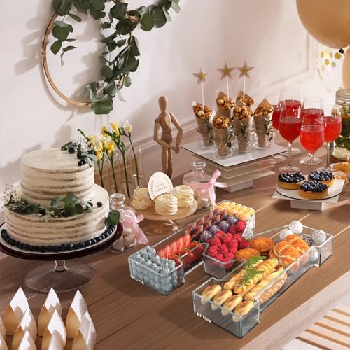 13.8" Acrylic Letter Charcuterie Tray,Fillable Alphabet Box (Letter M)