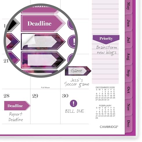 Mead Cambridge 2027 Planner, Weekly & Monthly, 5.5" x 8.5", Floral Haze (1848-200-27)