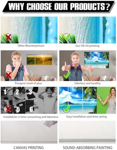 YPY Decorative Soundproof Wall Panels Acoustic, Sound Absorbing Wall Art