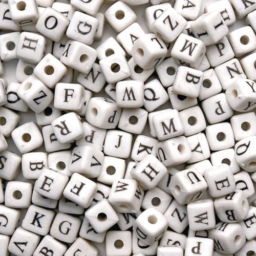 Colorations Jumbo Alphabet Beads, 260 Pieces, 10 of Each Letter | Ages 5+, Kindergarten+, A to Z Letter Beads, 1/2" Size, Kids Craft Projects, Jewelry Making, Hair Accessories, Key Chains