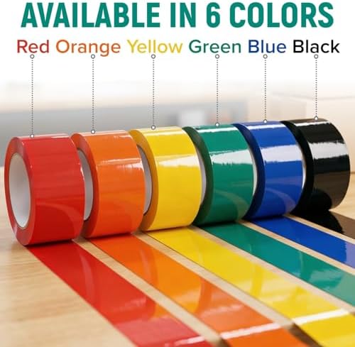 2" x 110 Yards Green Packing Tape, 4 Rolls