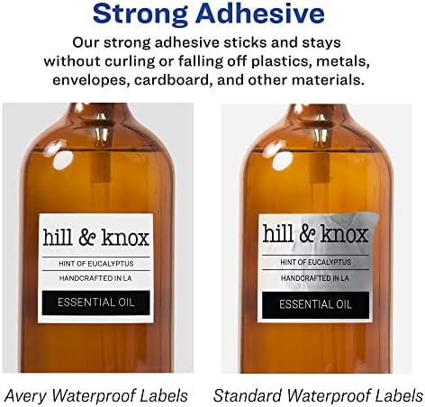 Avery® Printable Durable White Square Labels, Sure Feed® Technology, 4" x 4", Waterproof Labels, Laser & Pigment-Based Inkjet Compatible, 100 Total, Great for Product Branding, Marketing, and More