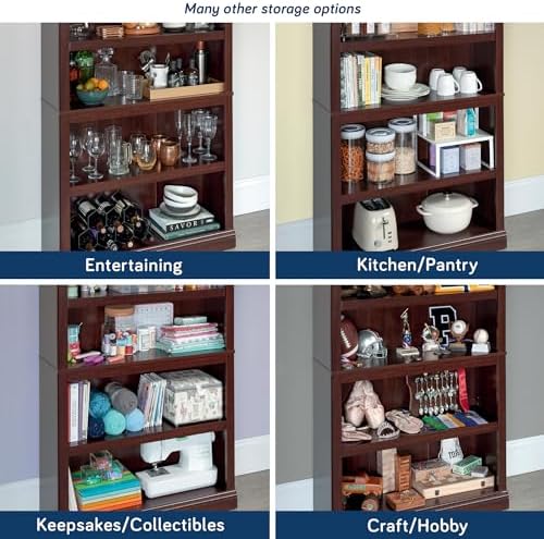 Sauder Miscellaneous Storage 5-Shelf Bookcase/ Book shelf, Select Cherry finish