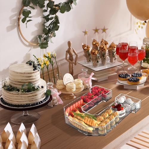 13.8" Acrylic Letter Charcuterie Tray,Fillable Alphabet Box (Letter U)