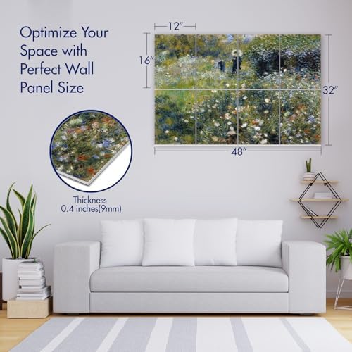 PINWELIFE® Masterpiece Acoustic Art Panels, 8-Pack 12"×16" Sound Absorbing Panels, Decorative Acoustic Wall Art, Noise and Echo Cancelling for Home Studio/Office, Nano Tape Included