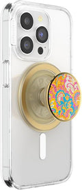 PopSockets Phone Grip for MagSafe, Magnetic Holder- Gaudy Gold | Removable, For Kindle / Android / iPhone, With Magnet, Gold, Enamel, Designs
