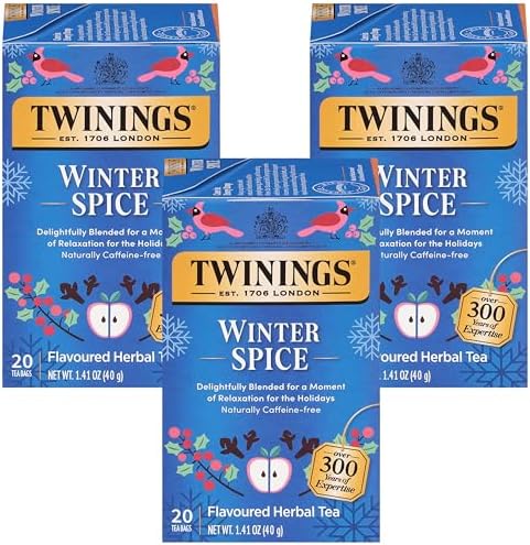 Twinings of London Winter Spice Herbal Tea Bags, 20 Count (Pack of 3)