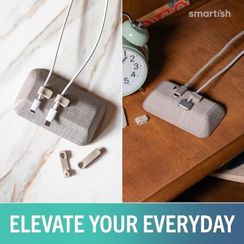 Smartish Magnetic Cord Holder, Bigger Cable Wrangler, Office Desk Organizer