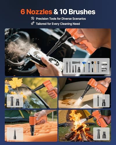 Compressed Air Duster, 130,000RPM Ultra-Powerful Electric Air Duster
