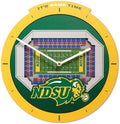 YouTheFan NCAA North Dakota State Bison StadiumView 3D Wall Clock