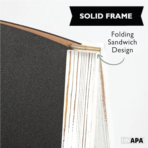 Ilyapa A-Frame Chalkboard Sidewalk Sign, 18x32 Inch - White, Sturdy