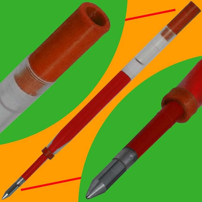 Replacement for Cross Slim 8910 - Gel Rolling Ball Pen Refill - 2 Red