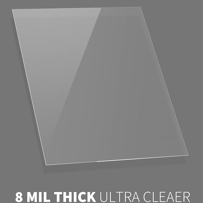 Binditek 8 Mil PET Binding Covers, 8.5 x 11 Inches, Ultra Clear, 100 Pack | Plastic PET Binding Covers, Letter Size, Ultra Clear, Square Corners, Unpunched, Ideal for Business Reports and Proposals