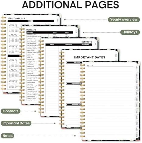 Planner 2026-2027, Jul 2026-Jun 2027 Academic Monthly & Weekly Planner | 6.3" x 8.5" Hardcover Pretty Calendar Planner for Women, Spiral Organizer for School Office Home Supplies, Butterfly Tapestry